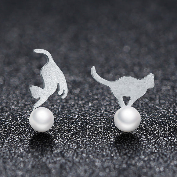 925 Sterling Silver Shell Pearl Earrings for Women