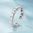 925 Sterling Silver Oxidized Silver Ring Women 0.42cm Width-2
