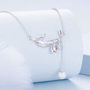 925 Sterling Silver Necklace with Quality Shell Pearl & Platinum Plating, 380mm Length for Women-4