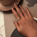 925 Sterling Silver Enamel Plated White Gold 2.6mm Ring-5