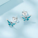 925 Sterling Silver Enamel Oxidized Earrings Size 0.7*1.1cm for Women-5