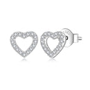 925 Sterling Silver Moissanite 0.10 Carat Earrings for Women-2
