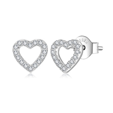 925 Sterling Silver Moissanite 0.10 Carat Earrings for Women - 0