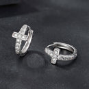 925 Sterling Silver Moissanite Earrings 1.3cm for Women-4