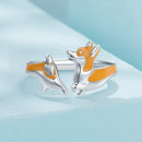 925 Sterling Silver Enamel Plated White Gold 2.6mm Ring-4