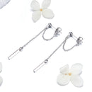 S925 Sterling Silver Plated Platinum Earrings for Women-3