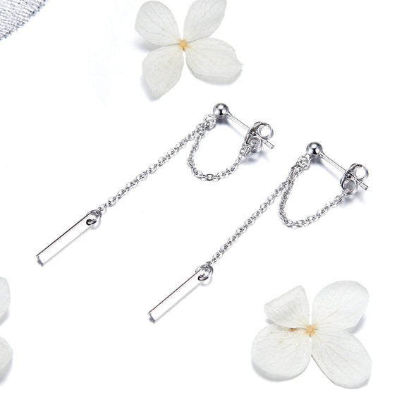 S925 Sterling Silver Plated Platinum Earrings for Women