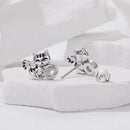 925 Sterling Silver Brass White Gold Plated Earrings with CZ for Women-2