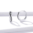 925 Sterling Silver Earrings 1.3*0.4cm with Pavé Setting CZ for Women-5