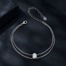 925 Sterling Silver Moissanite 1 Carat Bracelet for Women - White Gold Plated, 150+60mm-5