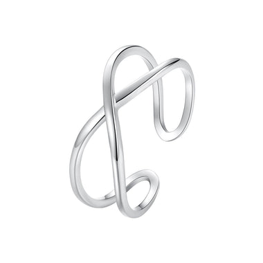 925 Sterling Silver Oxidized 0.7cm Ring for Women