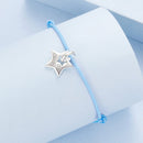 925 Sterling Silver Adjustable Cotton Rope Bracelet for Women-2