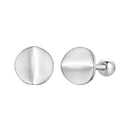 925 Sterling Silver + White Gold Plated Earrings-1