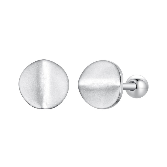 925 Sterling Silver + White Gold Plated Earrings