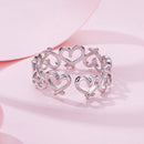 925 Sterling Silver and White Gold Plated Ring for Women-4