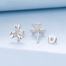 925 Sterling Silver White Gold Plated 0.7cm Earrings for Women-2