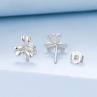 925 Sterling Silver White Gold Plated 0.7cm Earrings for Women - 0
