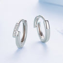 925 Sterling Silver Earrings with Pavé Setting CZ in White Gold for Women-3