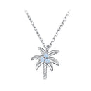925 Sterling Silver + Nano Opal Stone Pendant Necklace for Women-1
