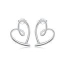 925 Sterling Silver Earrings for Women - 19x14mm, Platinum Plated-2