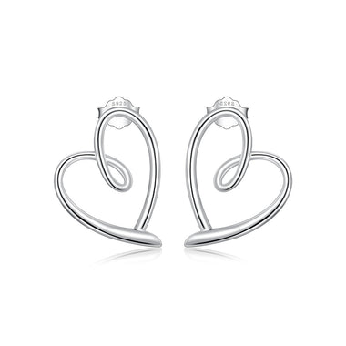 925 Sterling Silver Earrings for Women - 19x14mm, Platinum Plated - 0