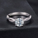 925 Sterling Silver Moissanite 0.65 Carat Ring Size 6 for Women-5