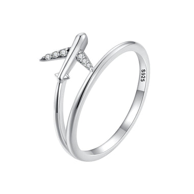 925 Sterling Silver Ring with Pavé Setting CZ, Size 6.0, Oxidized Finish for Women - 0