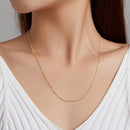 925 Sterling Silver Gold Plated 40cm Necklace for Women-4