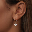 925 Sterling Silver Earrings with Pavé Setting CZ and White Gold Plating for Women-9