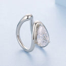 925 Sterling Silver Hoop Earrings with Pavé Setting CZ in White Gold-4
