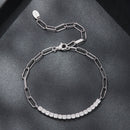 925 Sterling Silver + Moissanite White Gold 21cm Bracelet for Women-3