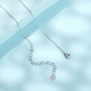 925 Sterling Silver Necklace with CZ in Pavé Setting, 400+50mm Length for Women-6