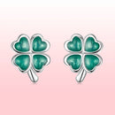 925 Sterling Silver Enamel Plated Platinum Earrings for Women-6