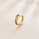 925 Sterling Silver Gold Plated Pavé Setting CZ Earrings for Women-3