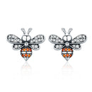 925 Sterling Silver Earrings with Pavé Setting CZ - 1.2x1.4cm for Women-3