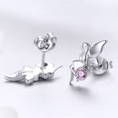 925 Sterling Silver Earrings with Pavé Setting CZ, 1.6*0.7 cm for Women-4