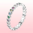925 Sterling Silver & Platinum Plated 0.29cm CZ Ring for Women Size 6.0-3