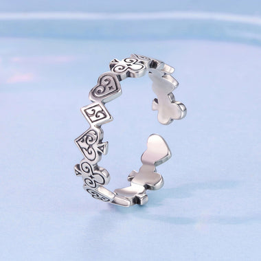 925 Sterling Silver Oxidized Silver 0.5cm Ring - 0