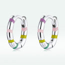 S925 Sterling Silver Enamel Platinum Plated Earrings for Women-4
