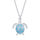 925 Sterling Silver Adjustable Necklace with Pavé CZ and Enamel, 44cm-1