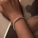 925 Sterling Silver Oxidized Silver White Gold 14.0mm Bracelet for Women-6