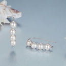 925 Sterling Silver White Gold Plated Earrings with Quality Shell Pearl, 2.1*0.5cm for Women-5