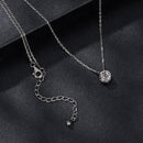 925 Sterling Silver Moissanite Necklace 40+5cm with Pavé Setting for Women-3