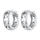 925 Sterling Silver Oxidized Earrings for Women 1.2*0.4cm-1