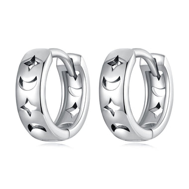 925 Sterling Silver Oxidized Earrings for Women 1.2*0.4cm
