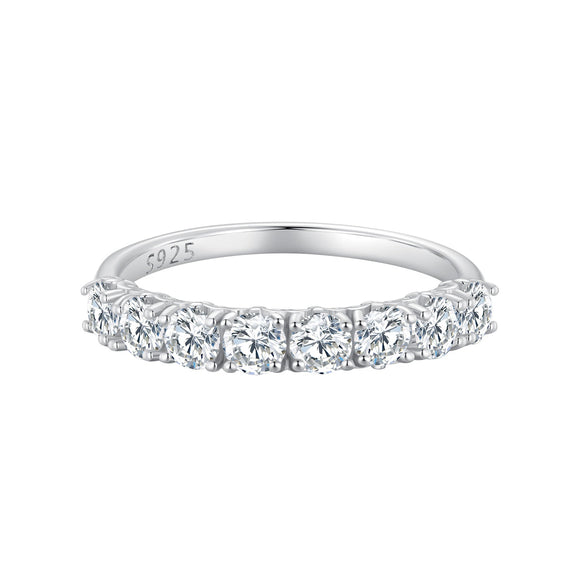 925 Sterling Silver Plated Moissanite Ring Size 5 for Women