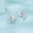 925 Sterling Silver Oxidized CZ Earrings for Women-4