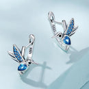 925 Sterling Silver Earrings with Pavé Setting and Oxidized Finish for Women-2