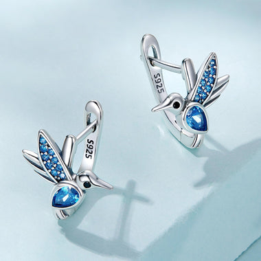925 Sterling Silver Earrings with Pavé Setting and Oxidized Finish for Women - 0