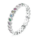 925 Sterling Silver & Platinum Plated 0.29cm CZ Ring for Women Size 6.0-1